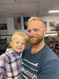 a man with a beard and a young boy